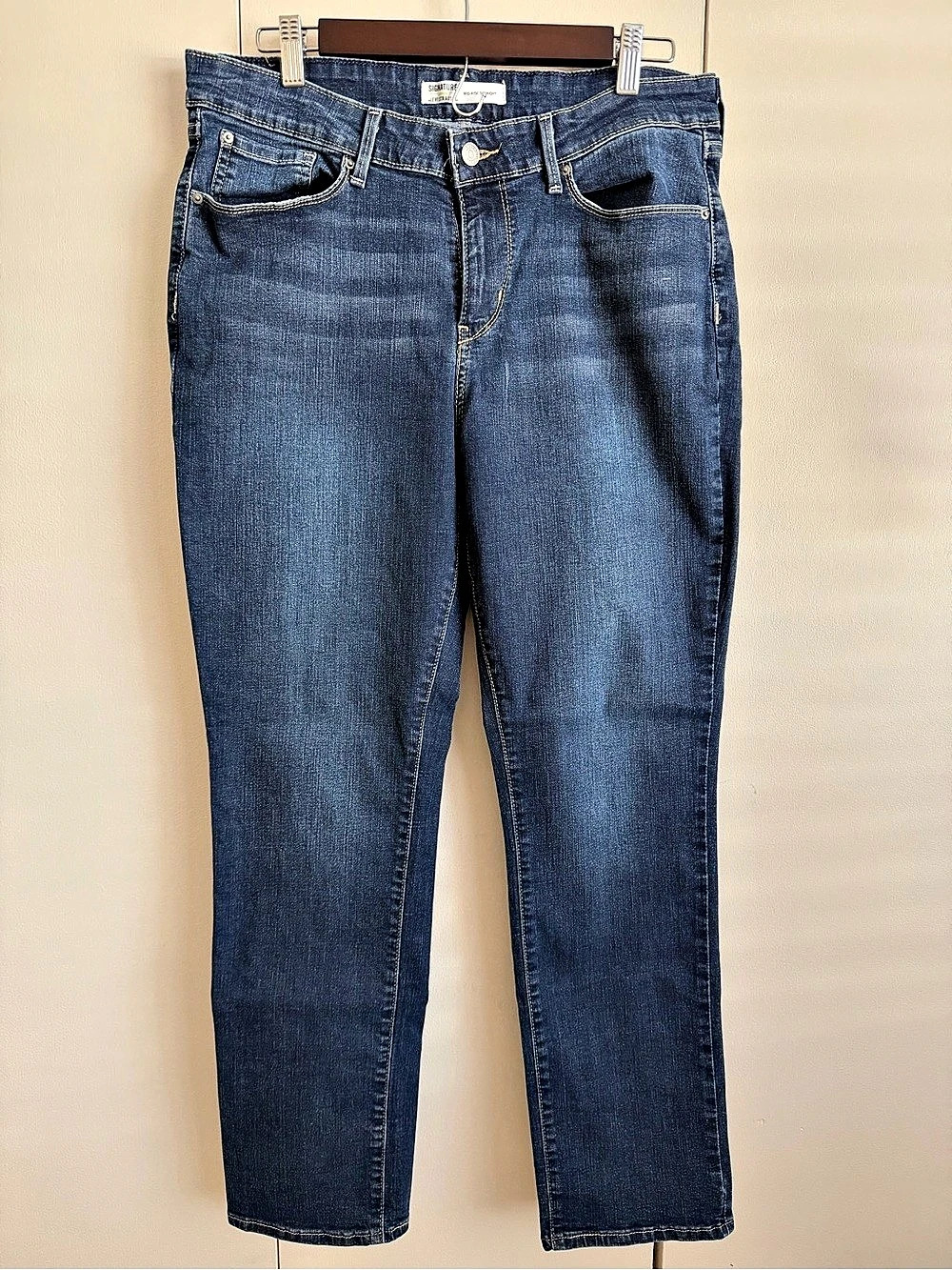 Levi's Signature Mid-Rise Straight Leg Jeans Blue Waist 32